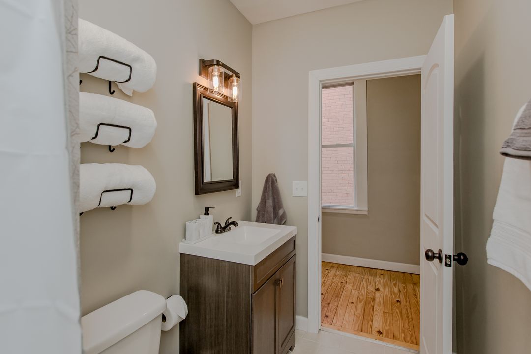 The second bathroom's vanity
