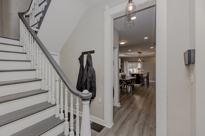 The entryway and its staircase