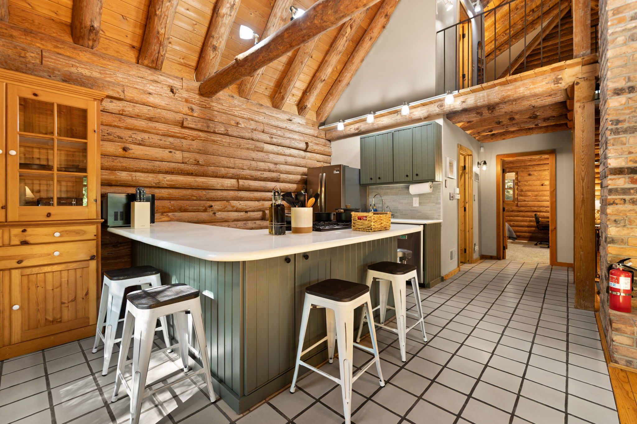 Kitchen with breakfast-bar seating