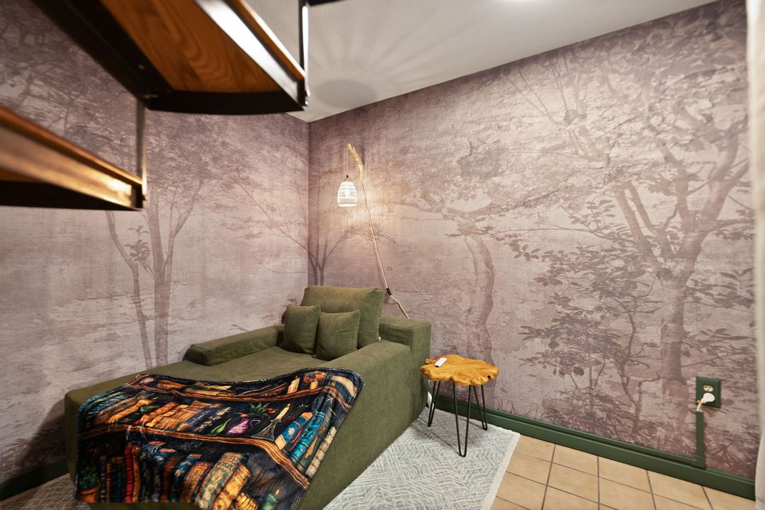 A cozy reading nook