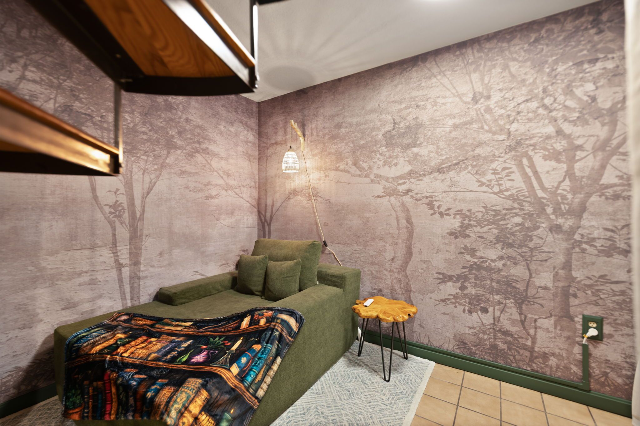 A cozy reading nook
